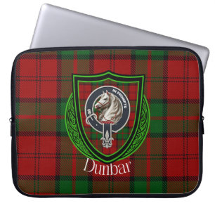 Dunbar-Schottischer-Clan-Tartan und -Wappen  Laptopschutzhülle
