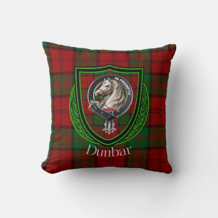 Dunbar Scottish Clan Tartan und Wappen Kissen