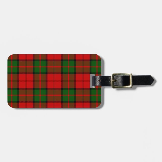 Dunbar Tartan Red Green kariert Gepäckanhänger (Vorderseite horizontal)