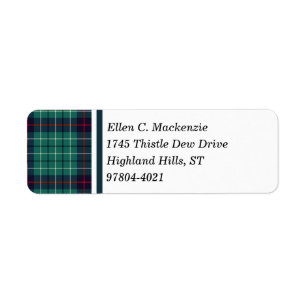 Duncan Clan Royal Blue und Turquoise Modern Tartan