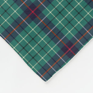 Duncan-Clan-Türkis und Königsblaumoderner Tartan Fleecedecke