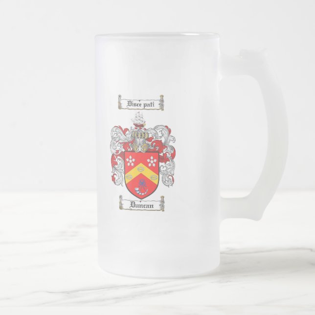 DUNCAN-FAMILIENWAPPEN - DUNCAN-WAPPEN MATTGLAS BIERGLAS (Rechts)