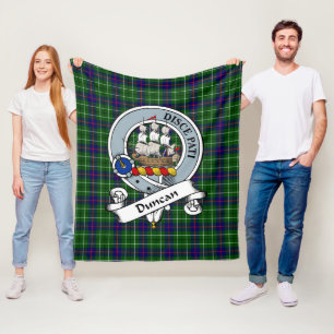 Duncan Modern Clan Abzeichen Tartan Kariert Fleecedecke