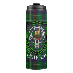 Duncan schottischer Clan Tartan & Wappen Thermosbecher
