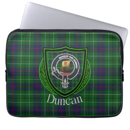 Duncan Scottish Clan Tartan and Crest Laptopschutzhülle