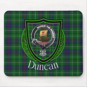 Duncan Scottish Clan Tartan & Wappen Mousepad
