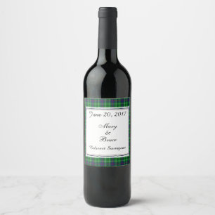 Duncan Scottish Wedding Wine Label Weinetikett