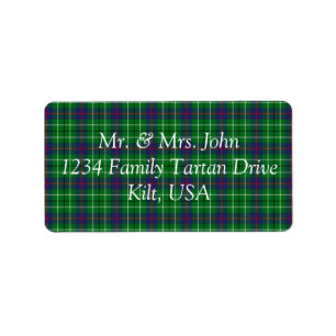 Duncan Tartan Label Adressaufkleber
