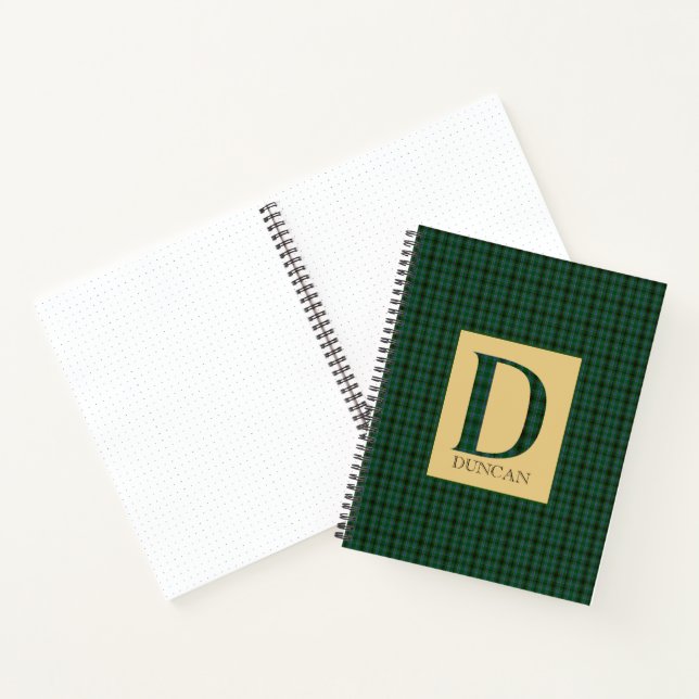 Duncan Tartan Monogram D Notizbuch (Innenseite)