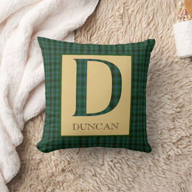 Duncan Tartan Monogramme D Oreiller (Couverture)