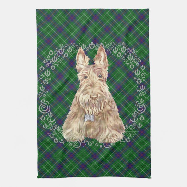 Duncan Tartan Scottie Geschirrtuch (Vertikal)