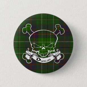 Duncantartan-Schädel-Knopf Button