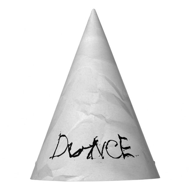 Dunce Cap Grunge zerkleinertes Party Spaß Party Partyhütchen (Vorderseite)