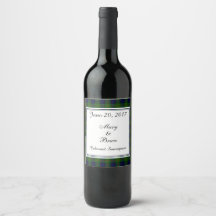 Dundas Scottish Wedding Wine Label