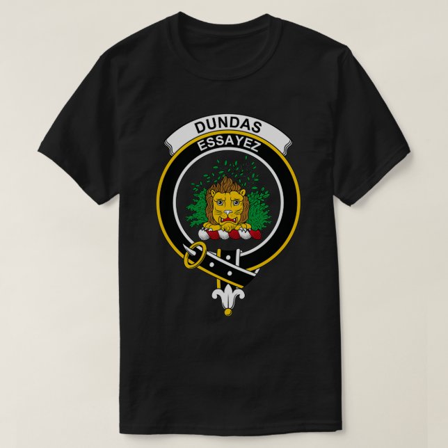 Dundas Wappen Tartan Clan Scottish Clan T-Shirt (Design vorne)