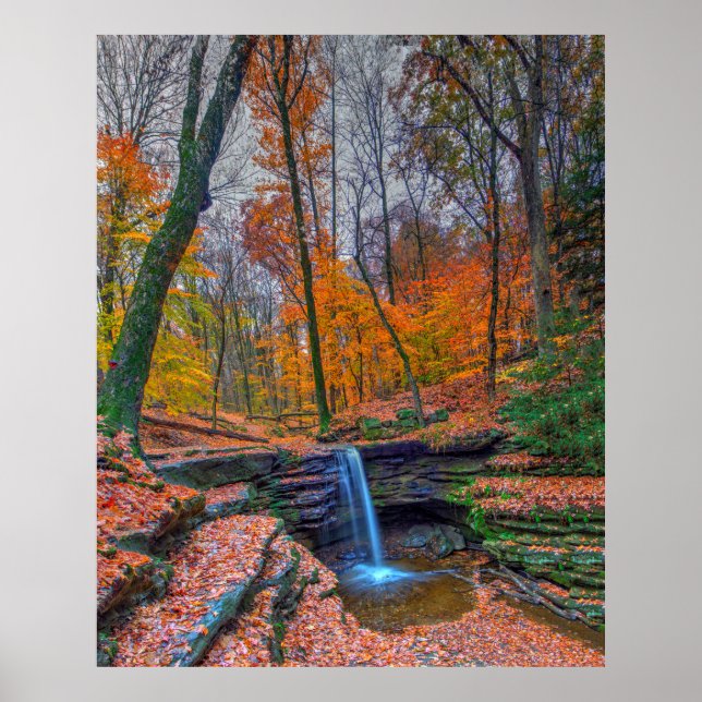 Dundee Falls in Herbst, Ohio Poster (Vorne)