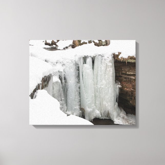 Dundee Falls in Winter, Ohio Leinwanddruck (Vorderseite)