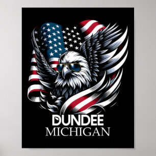 Dundee Michigan 4. Juli USA Amerikanische Flagge Poster