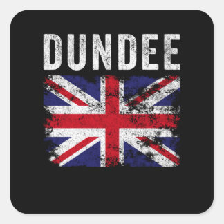 Dundee UK-Flagge Schottland Souvenir Quadratischer Aufkleber