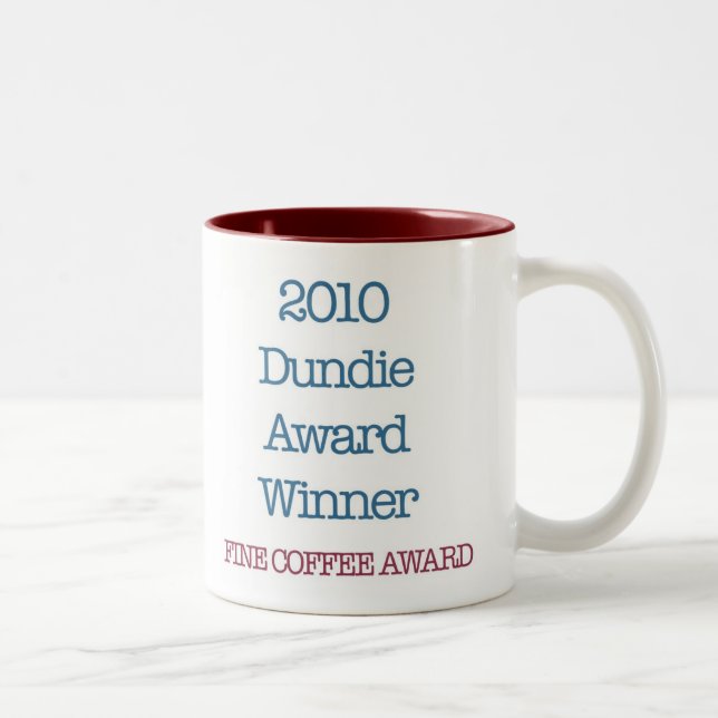 Dundie Preissieger 2010 "feiner Kaffeepreis " Zweifarbige Tasse (Rechts)