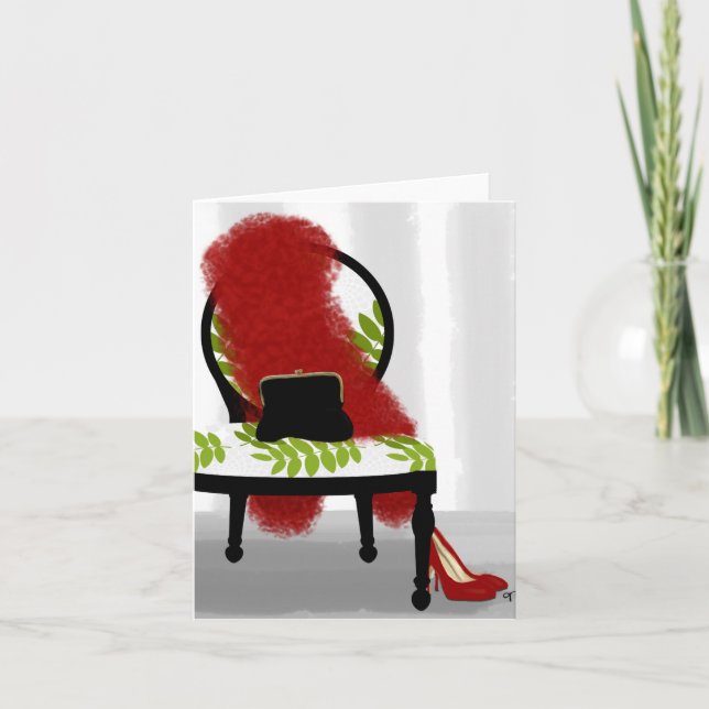 D'une femme de la nuit carte de note de vestiaire (Devant)