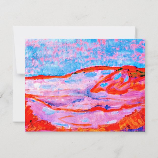 Dune IV farbenfrohe Kunstwerke von Piet Mondrian Karte (Vorderseite)