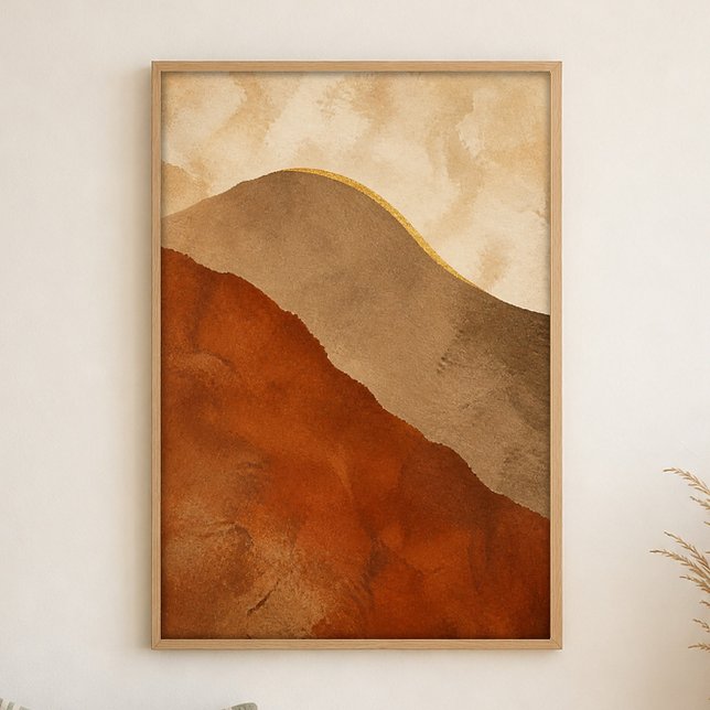 Dune-Sweep-Gouache-Boho-Kunstposter Poster (Shown framed for scale. Poster ships unframed; frames are an optional add-on.)