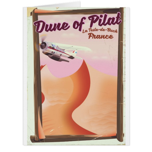 Düne von Pilat, Dunes Vintag Frankreich Reiseplaka (Vorderseite)