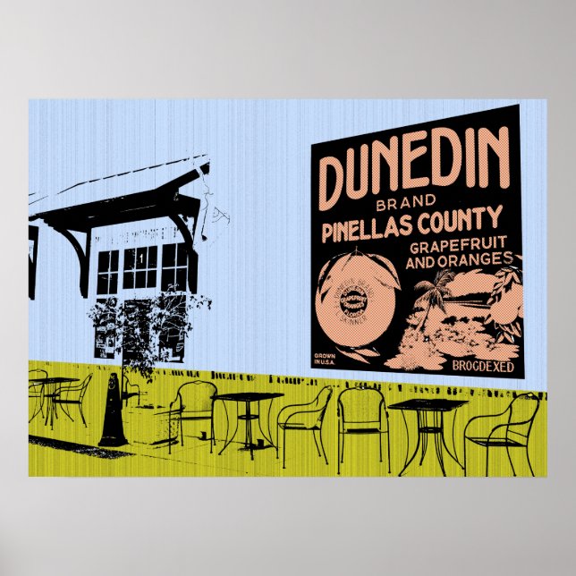 Dunedin, Kunstwerke von Florida - touristische Fot Poster (Vorne)