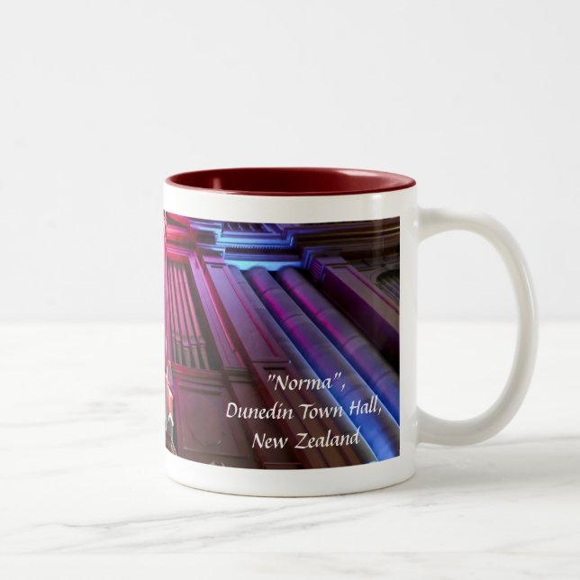 Dunedin-Rathaus-Rohrorgan-Tasse Zweifarbige Tasse (Rechts)
