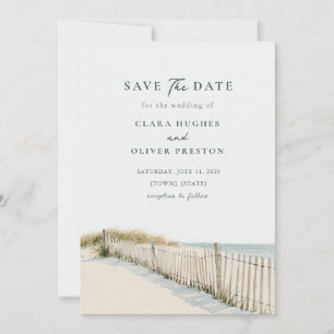 Dünenzaun-Seegras Cape Cod Ufer Hochzeit Save The Date