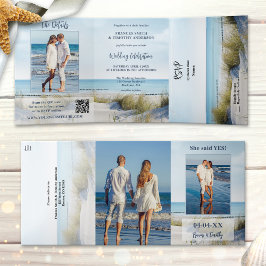 Dunes and Beach Photos All-in-one Wedding Dreifach Gefaltete Einladung