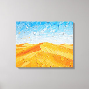 Dunes de sable doré sur toile enveloppée Premium S