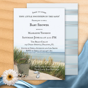 Dunes et plage Baby shower nautique Invitation