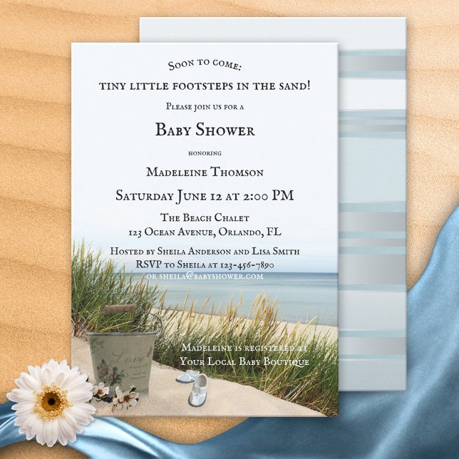 Dunes et plage Baby shower nautique Invitation (Créateur téléchargé)