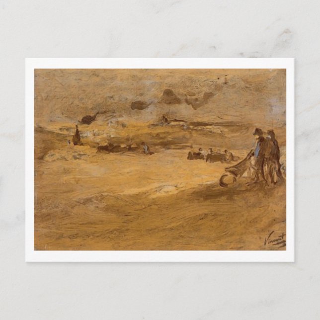 Dunes with Figures, Vincent van Gogh Postkarte (Vorderseite)