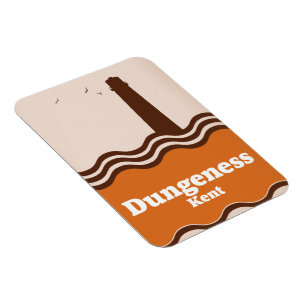 Dungeness Kent Vintage-Reiseposter im Stil der Ver Magnet
