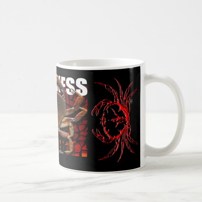 Dungeness wirkliches Mosaik, Krabbe 3D, Tasse der (Rechts)