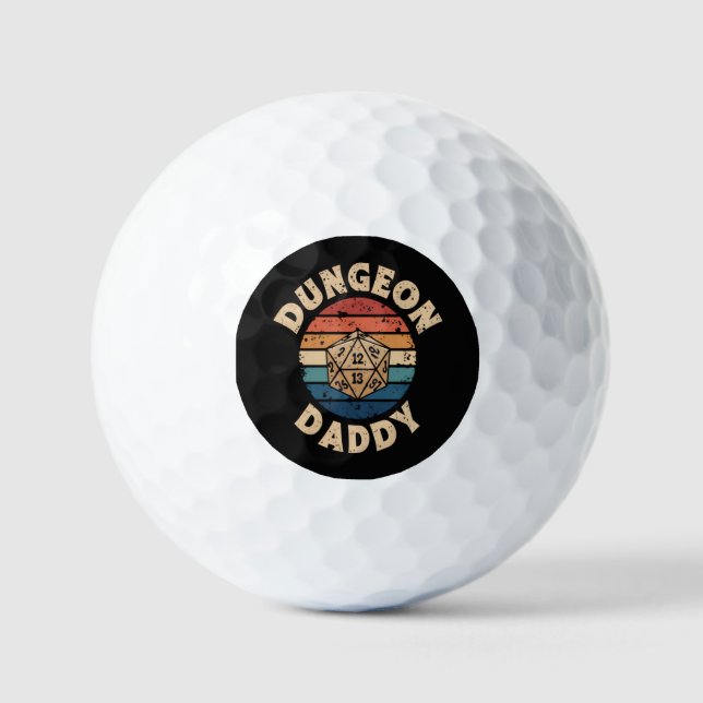 Dungeon Daddy Vatertag Golfball (Vorderseite)