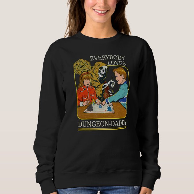 Dungeon Father Rpg Role Playing Game Gamer Dice D2 Sweatshirt (Vorderseite)