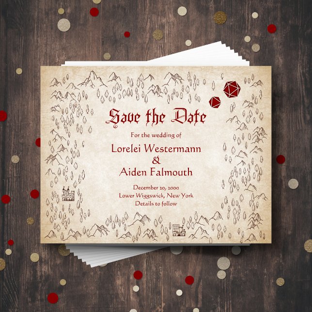 Dungeon Map RPG Gamer Wedding Save The Date (Von Creator hochgeladen)