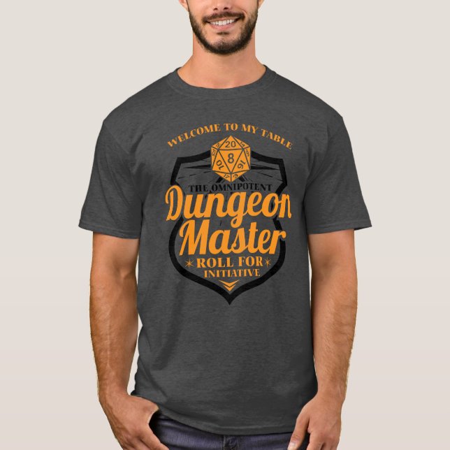 Dungeon Master Gamer RPG Würfel Spaß Geschenk T-Shirt (Vorderseite)