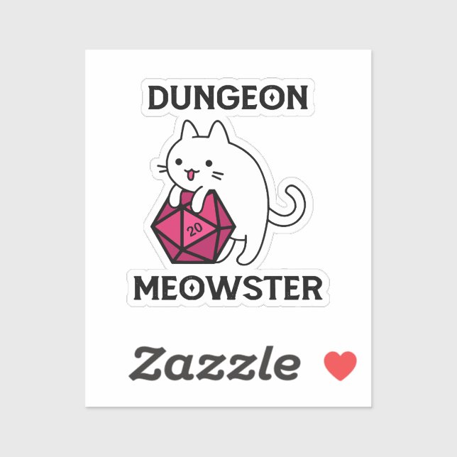 Dungeon Meowster Cat Funny Aufkleber (Blatt)