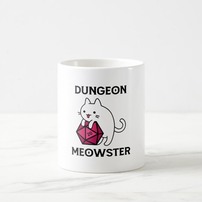 Dungeon Meowster Cat Funny Kaffeetasse (Mittel)
