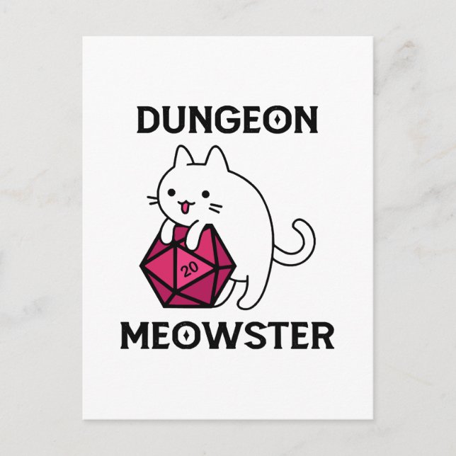 Dungeon Meowster Cat Funny Postkarte (Vorderseite)