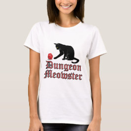 Dungeon Meowster Funny RPG Cat with Dice T-Shirt