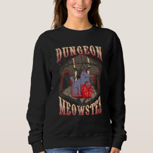 Dungeon Meowster Katzenrolle Rpg Tabletop Game Sweatshirt