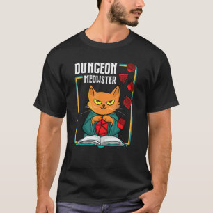 Dungeon Meowster Rpg Tabletop Gaming Dm Role Playa T-Shirt