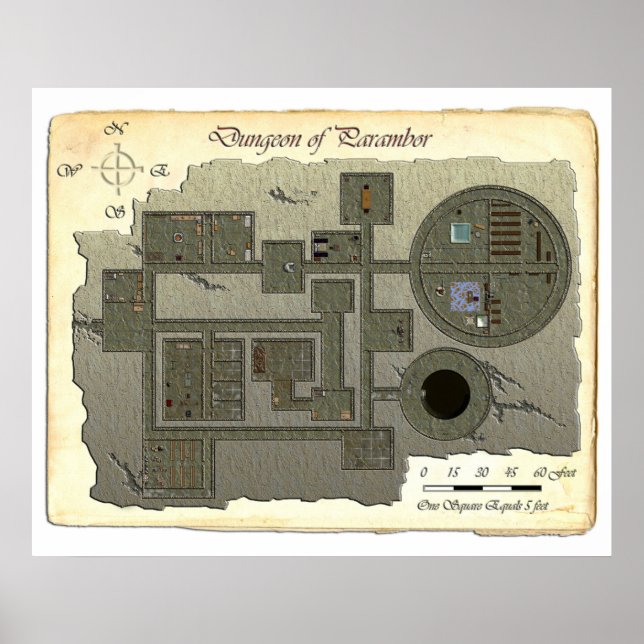Dungeon Parambor Battle Map Poster (Vorne)