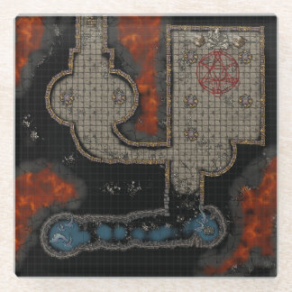 Dungeon Tile Untersetzer: Okkultistischer Untergru Glasuntersetzer